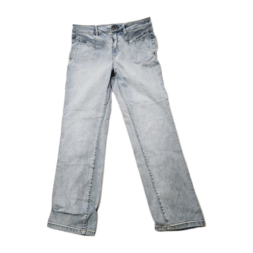 Candace Cameron Bure Raw Edge Hem Jean-Big Sur Med Wash Size 14